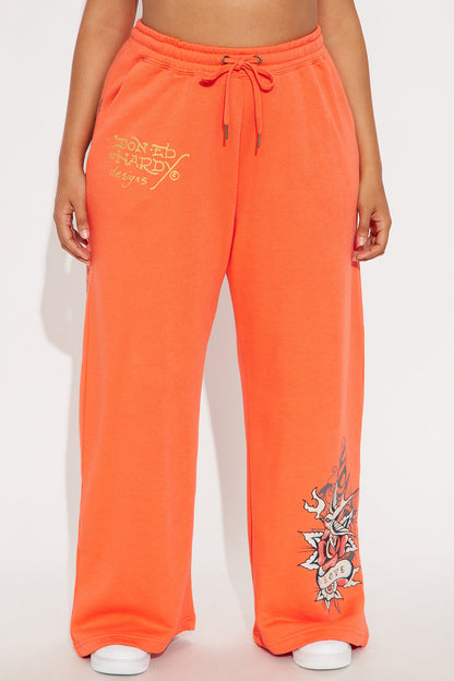 Ed Hardy Panther Rose Pant - Peach
