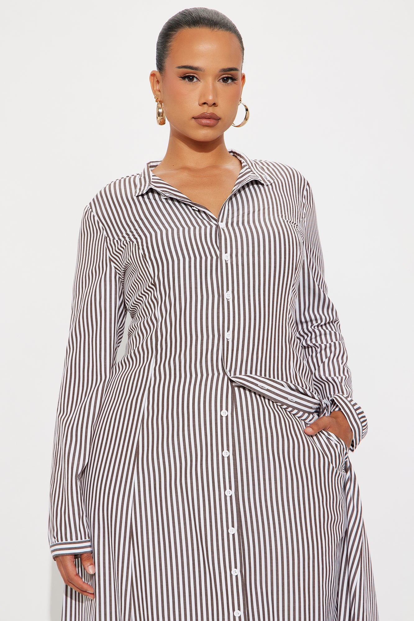 Yacht Trip Stripe Pant Set - Chocolate/Combo