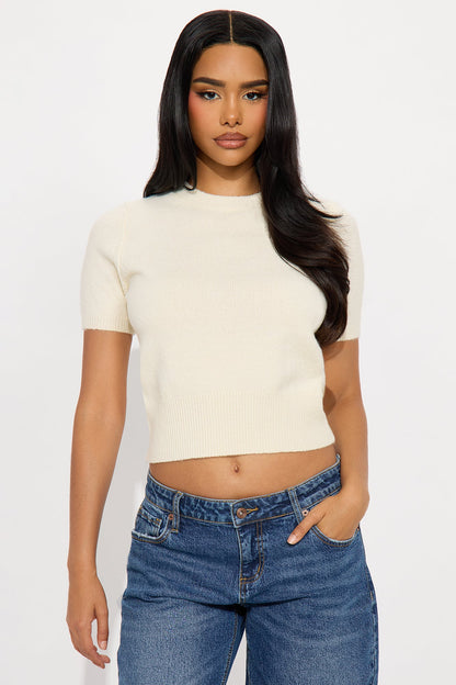 Living For The Weekend Pullover Sweater - Cream