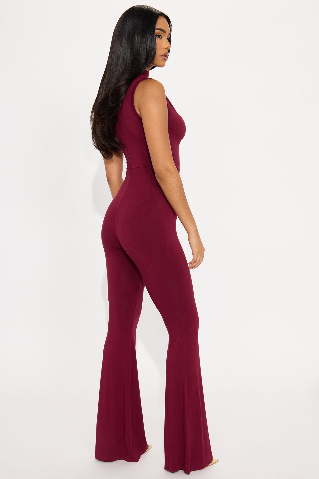 No Vacancy Jumpsuit - Burgundy