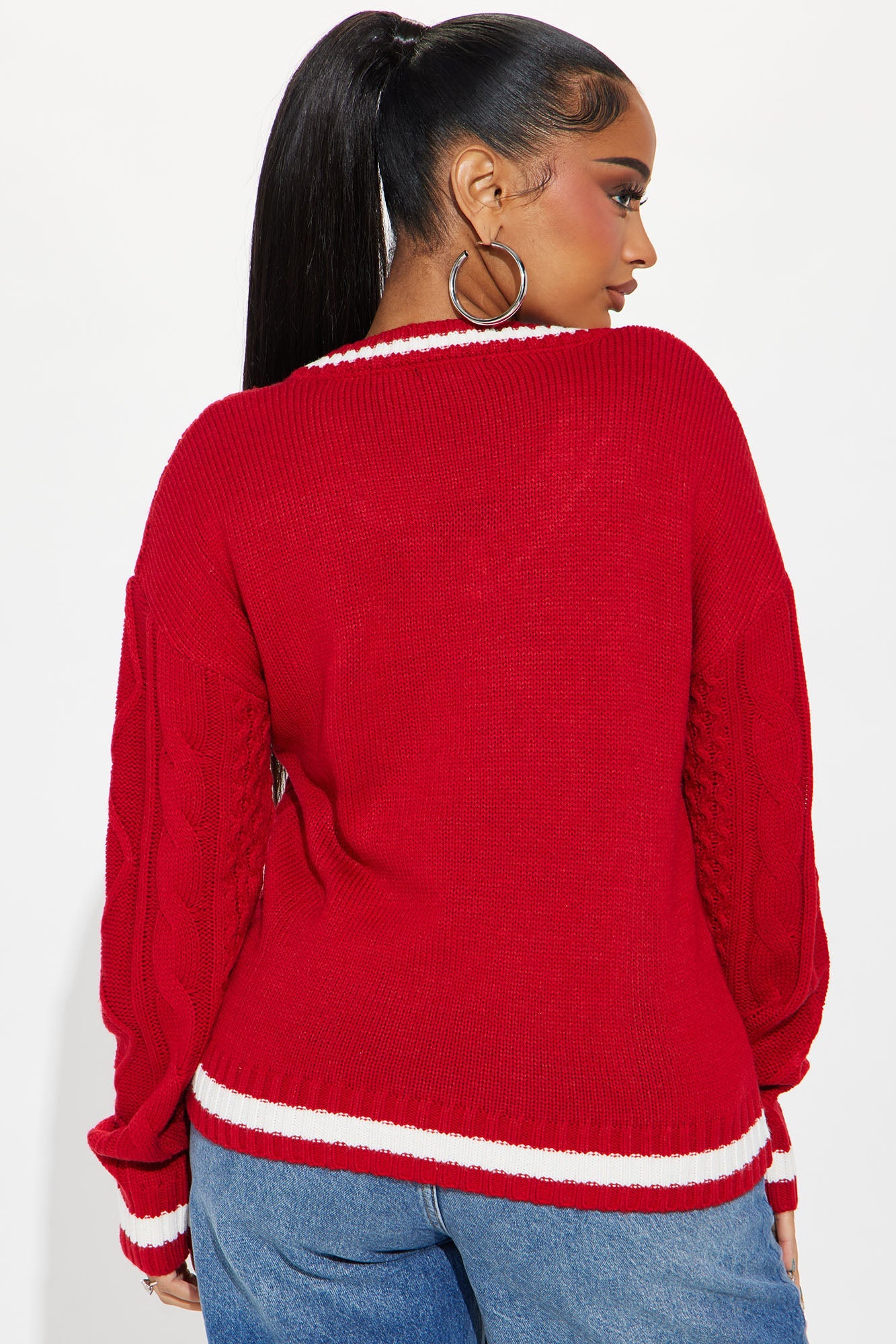 Winning Team Varsity Sweater - Red/combo