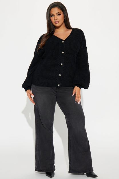 Couch Convo Cardigan - Black