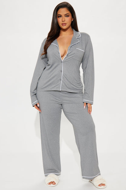 In The Morning PJ Pant Set - Heather Grey