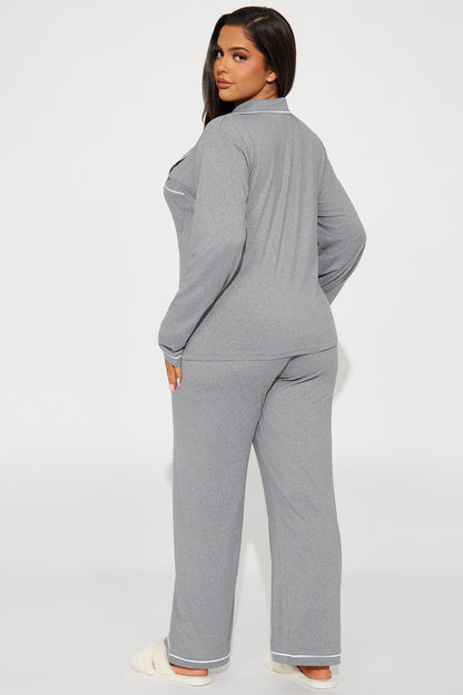 In The Morning PJ Pant Set - Heather Grey