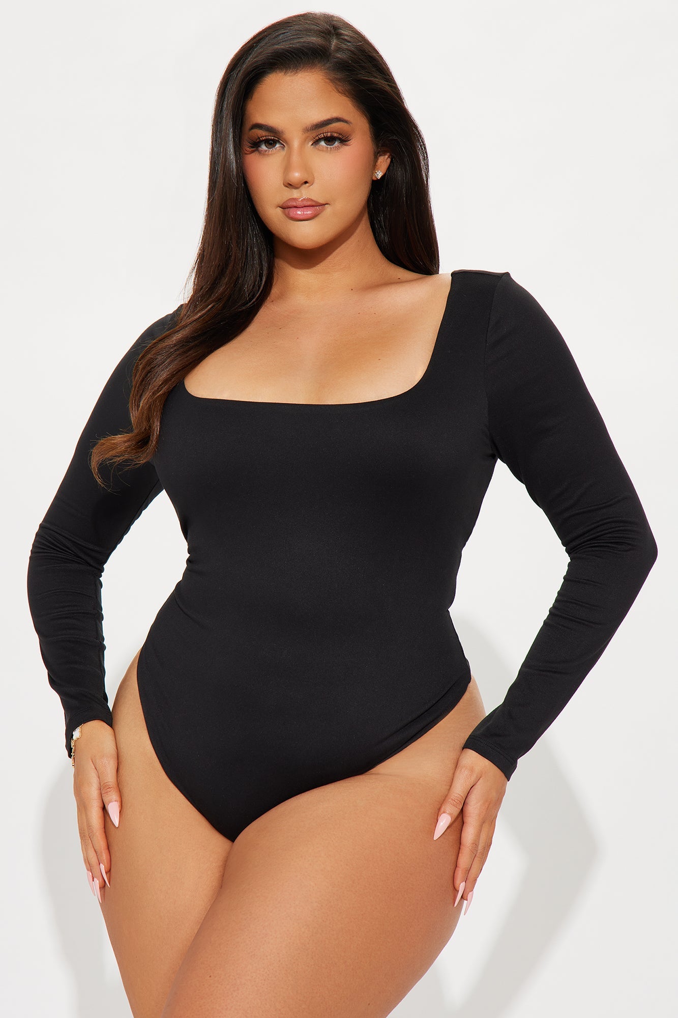 Raissa Long Sleeve Bodysuit - Black