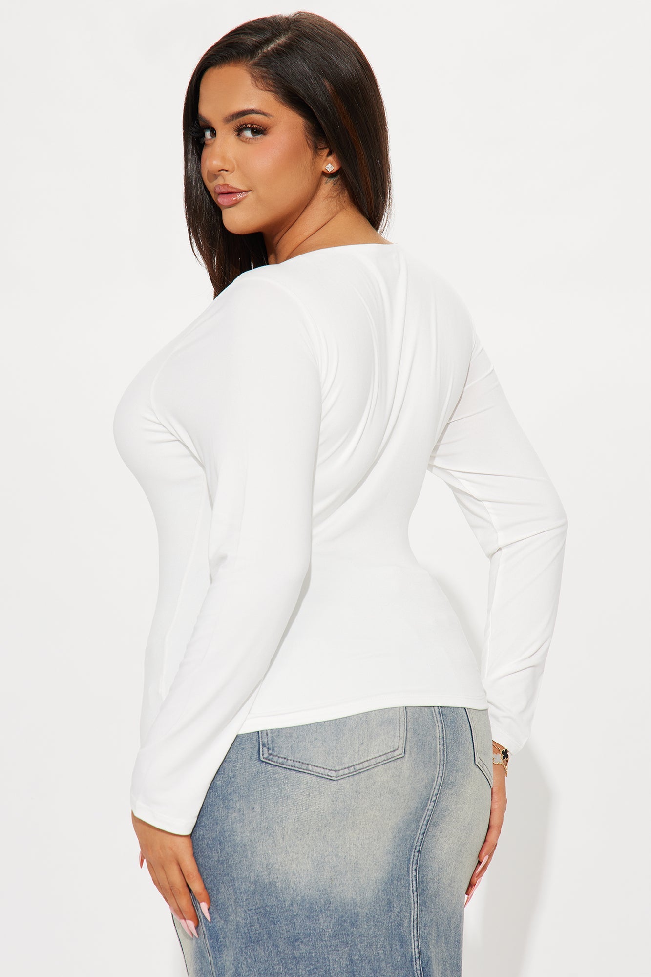 Kelly Double Lined Top - White