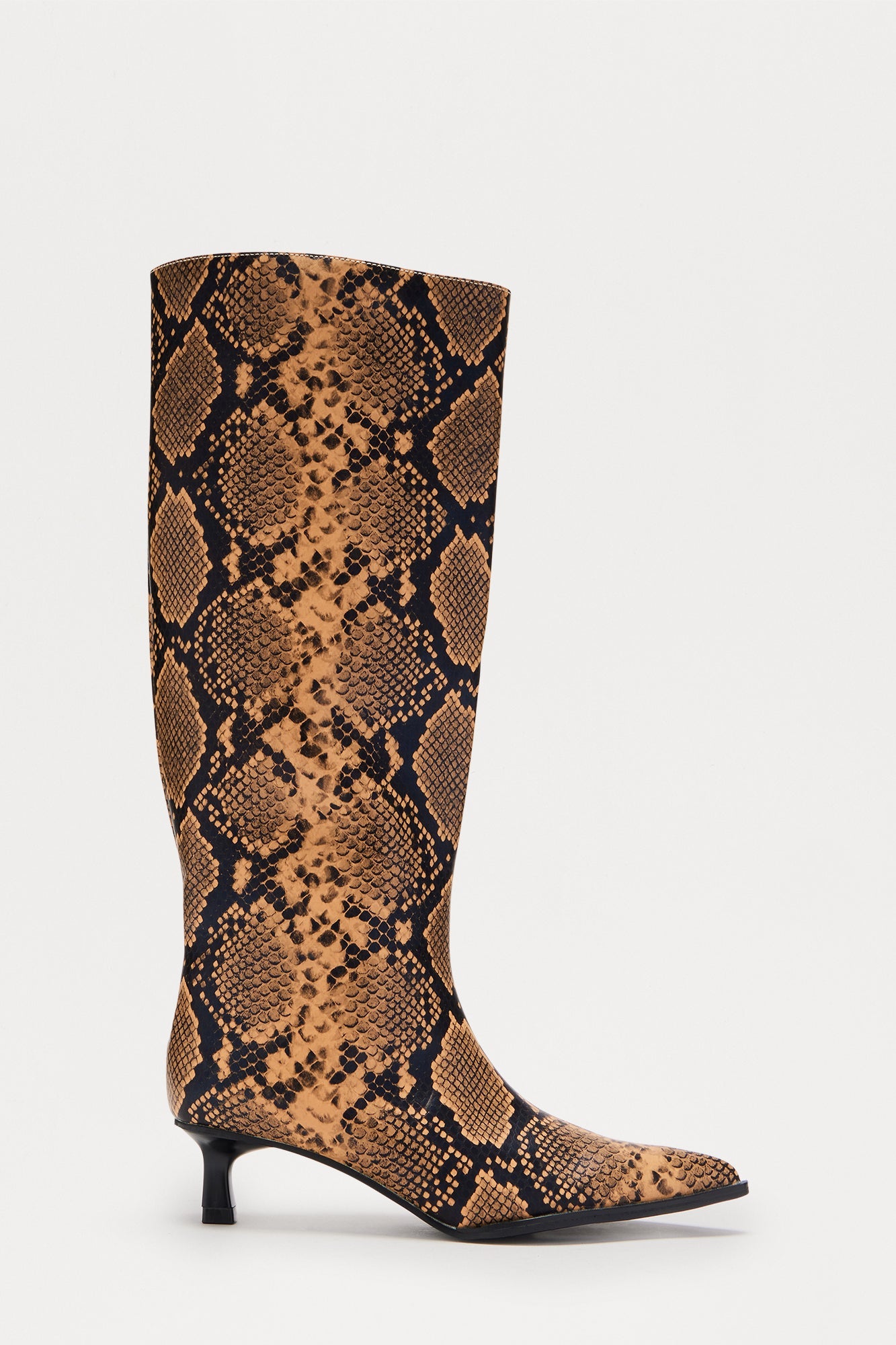 Mojave Desert Kitten Heel Boots - Tan/Multi