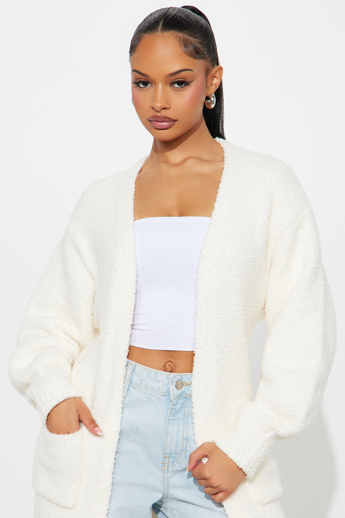 Living In It Cardigan - Ivory