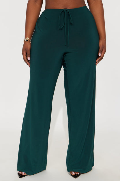 Focused On You Low Rise Wide Leg Pant 32 - Hunter