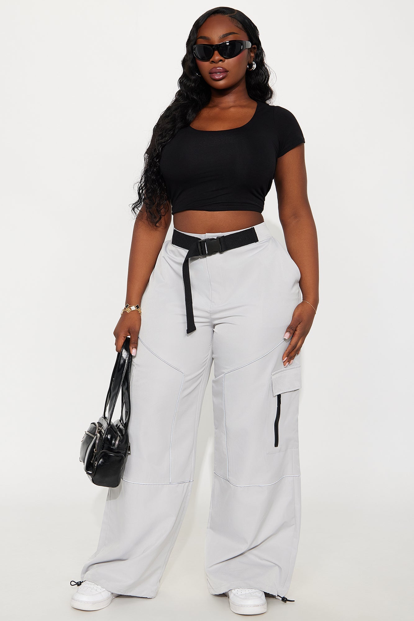 Run You Out Of Town Belted Cargo Pant 32 - Grey