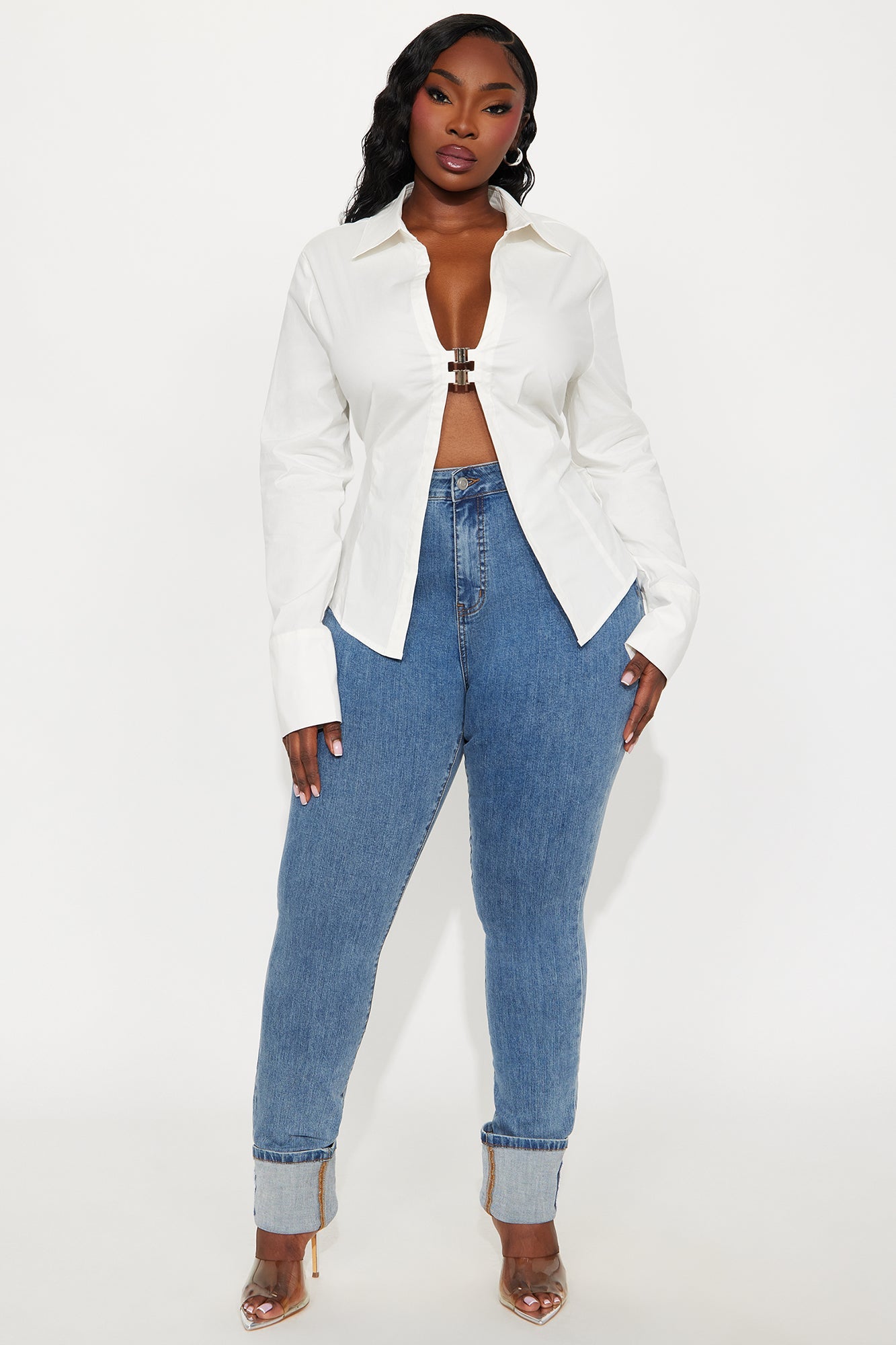 Unforgettable Cuffed Skinny Jeans - Medium Wash