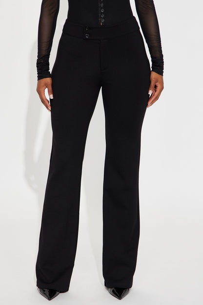 Esme Straight Leg Ponte Pant 33″ - Black