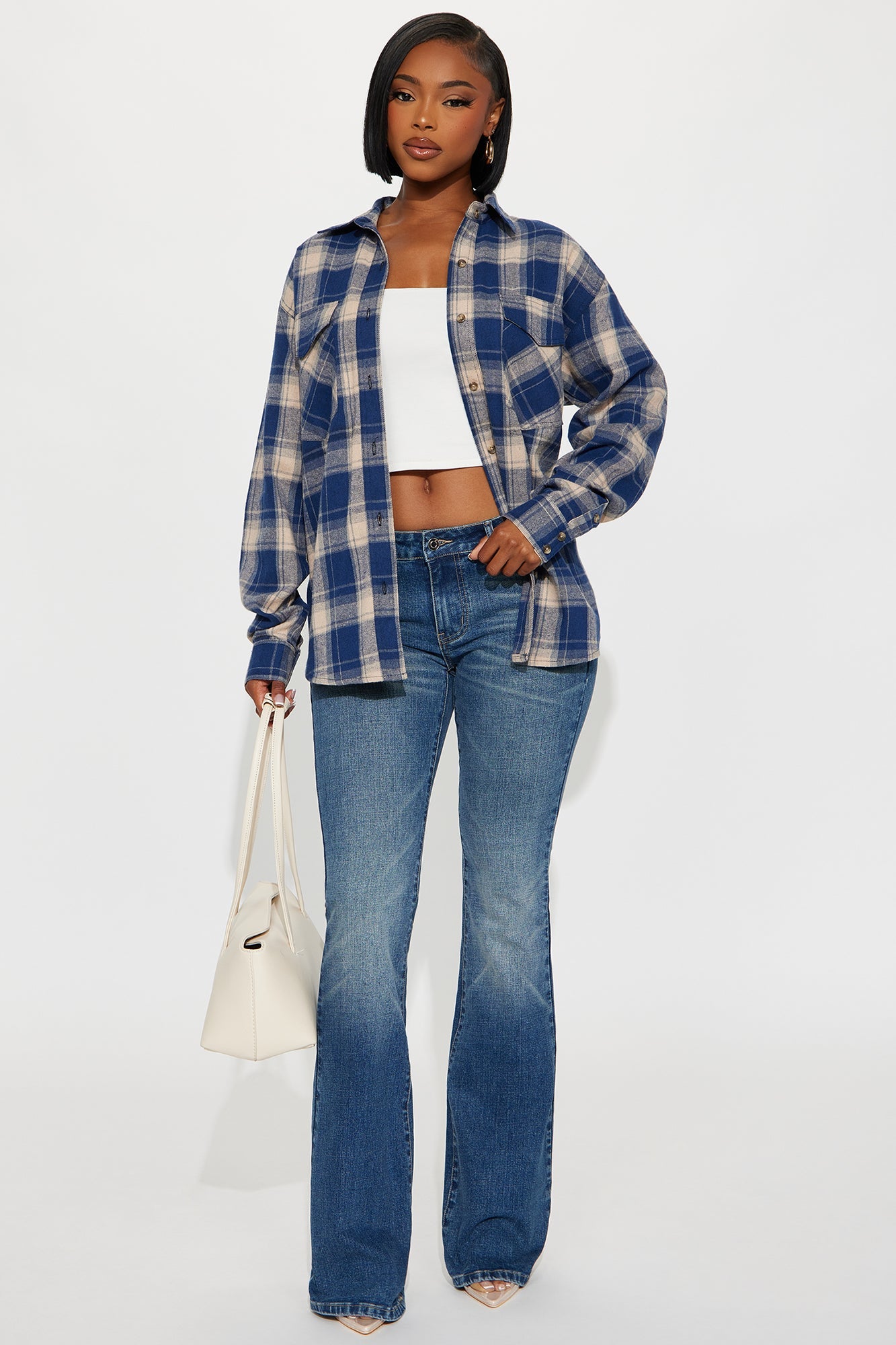 Forever Stretch Low Rise Flare Jeans - Dark Wash