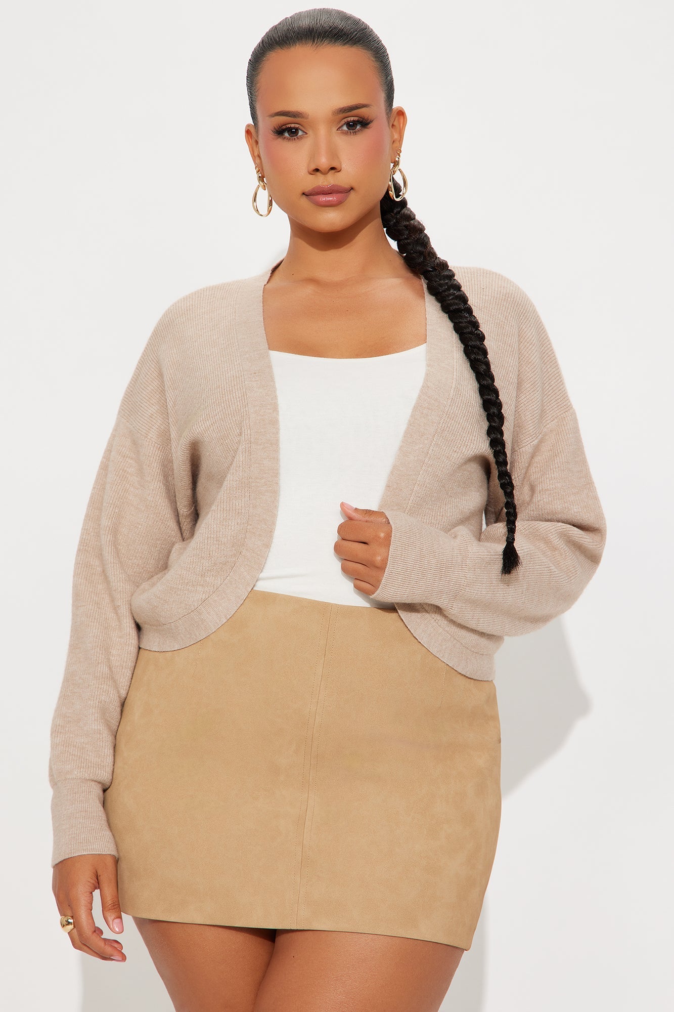 Ocean Breeze Shrug Sweater - Taupe