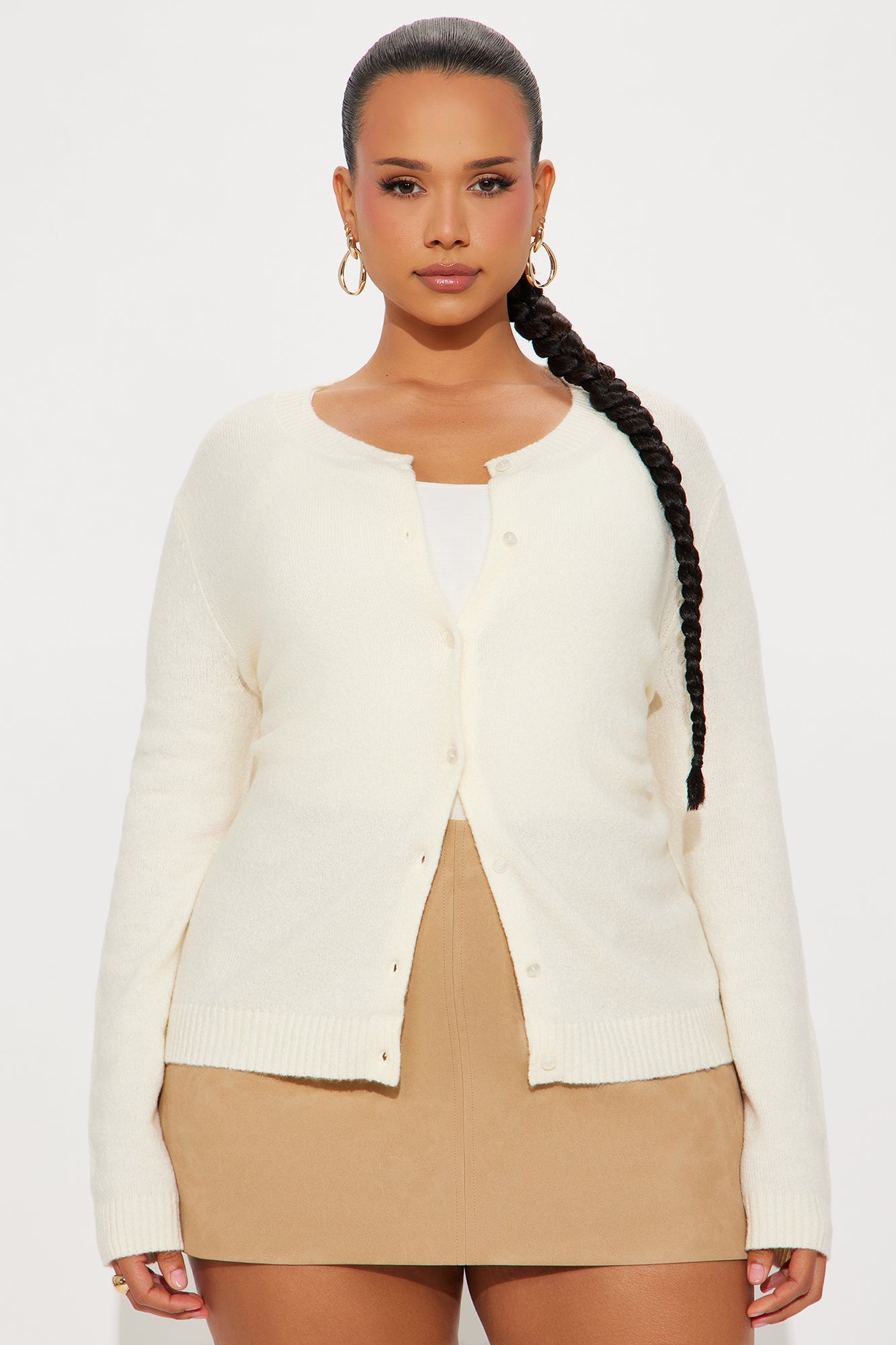 Comfort Club Cardigan - Cream