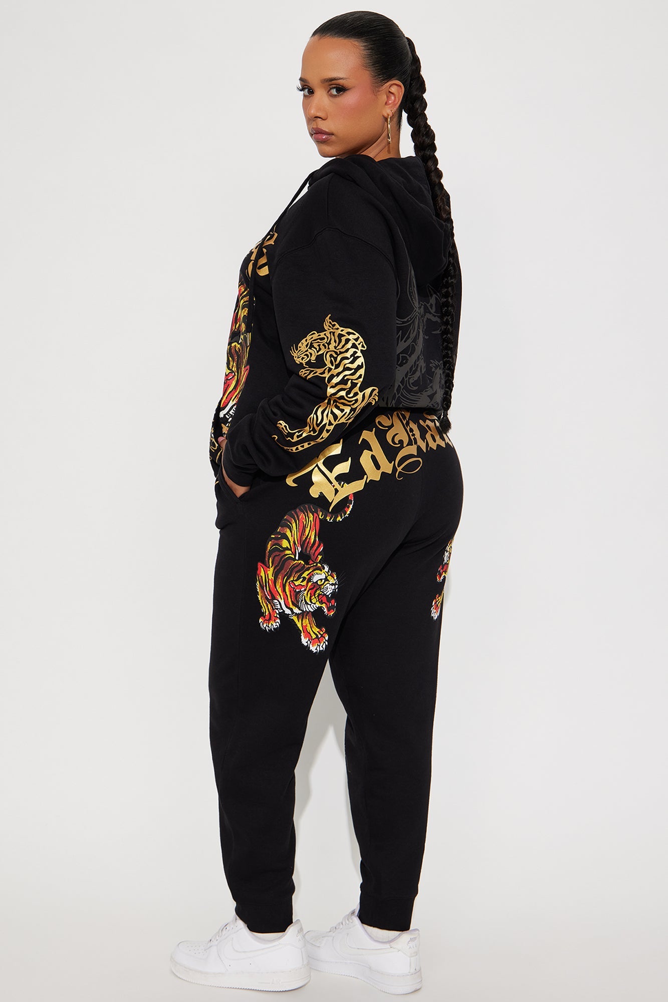 Ed Hardy Deja Vu Tiger Jogger - Black