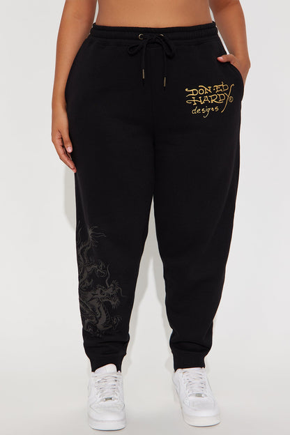 Ed Hardy Deja Vu Tiger Jogger - Black
