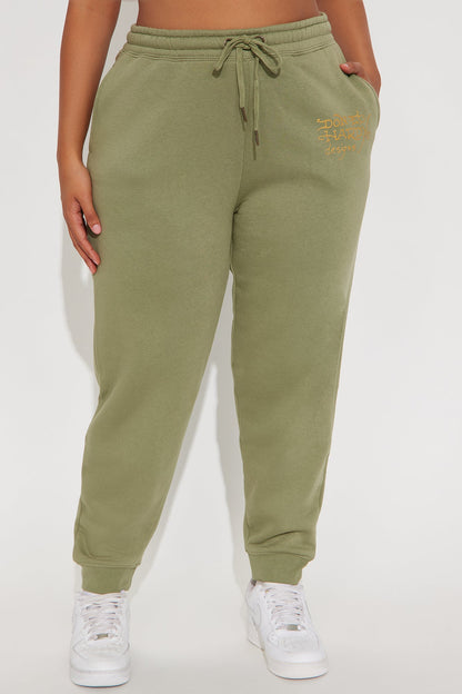 Ed Hardy Mary Roses Jogger - Sage