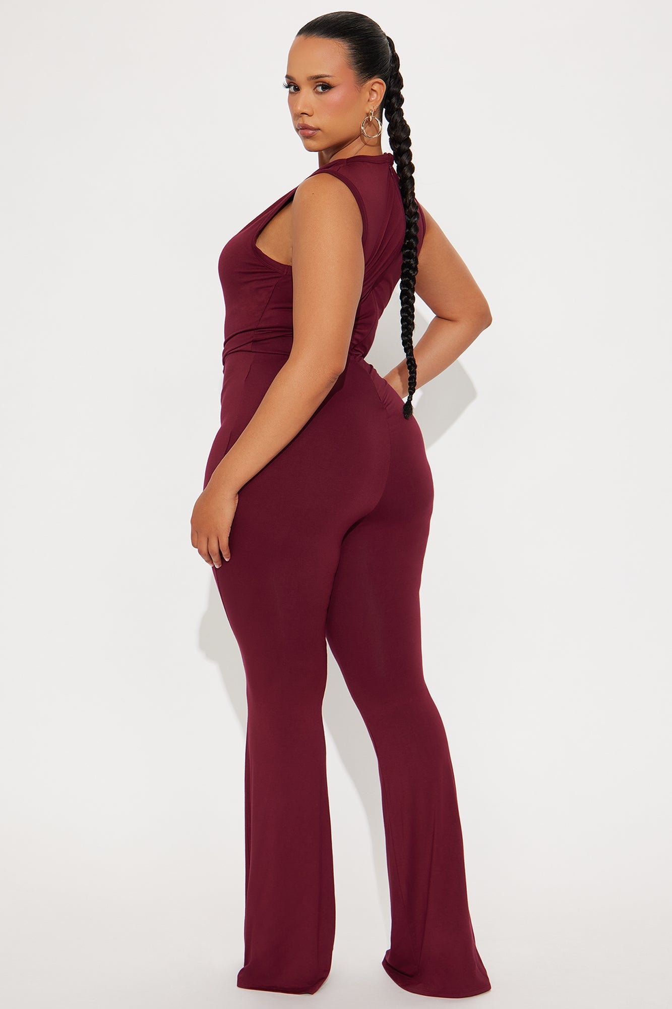 No Vacancy Jumpsuit - Burgundy