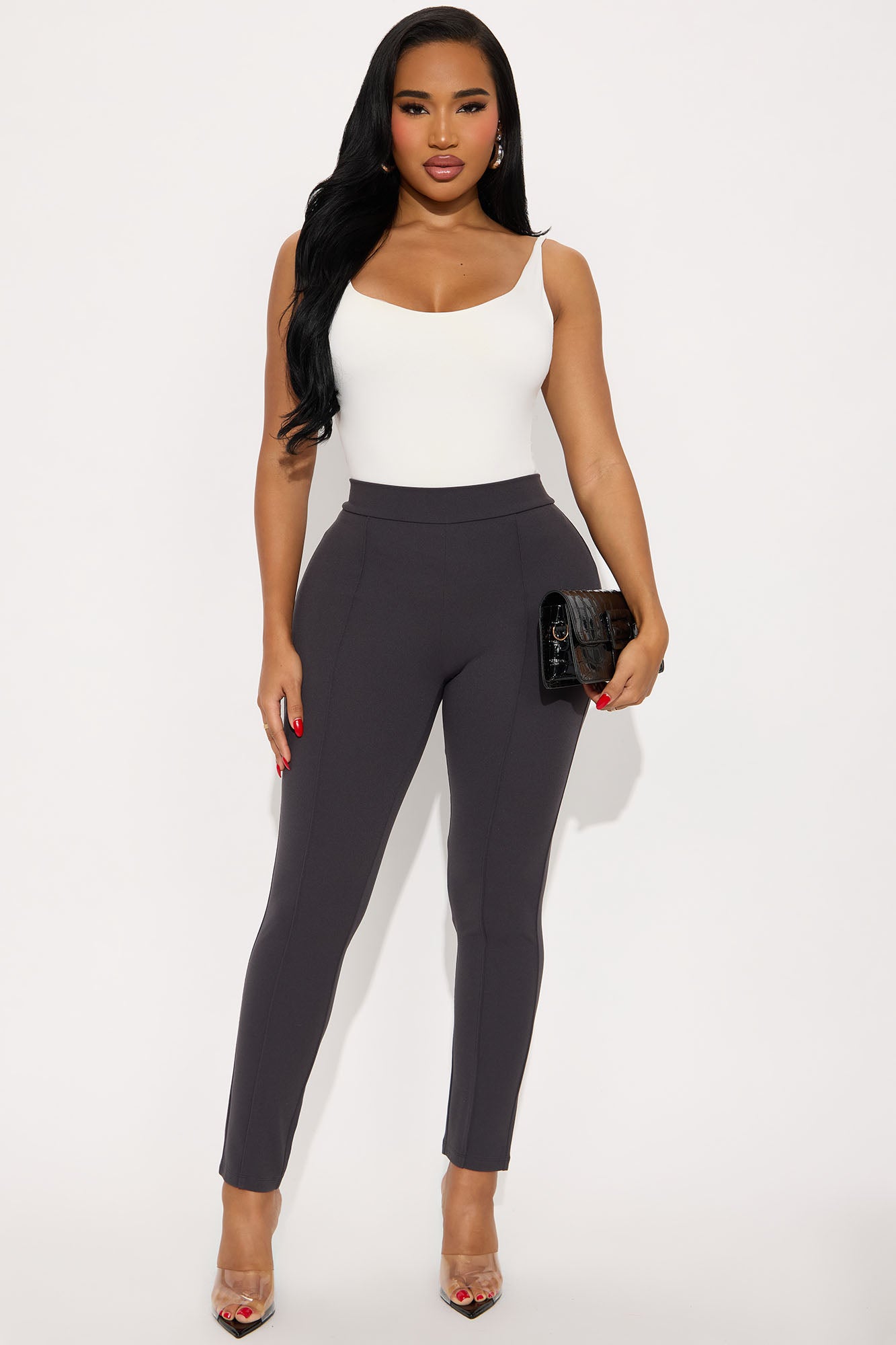 Vicky Skinny Pant - Charcoal