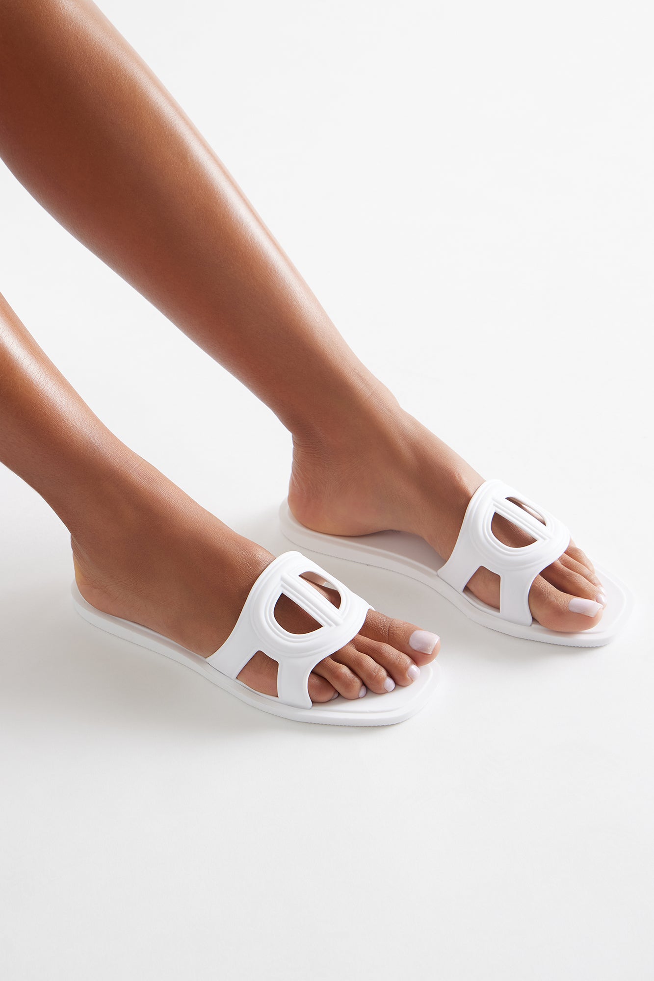 Shawn Slip On Sandals - White