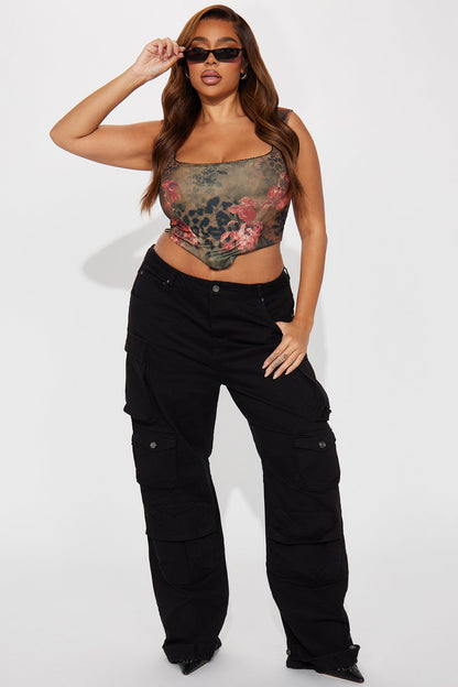 Courtney Cargo Jeans - Black