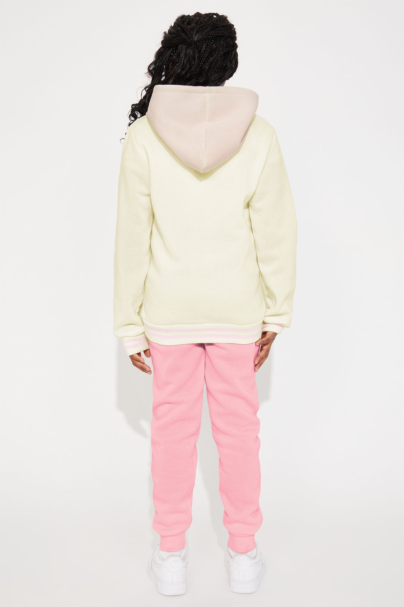 Mini Periodt Fleece Set - White/Pink