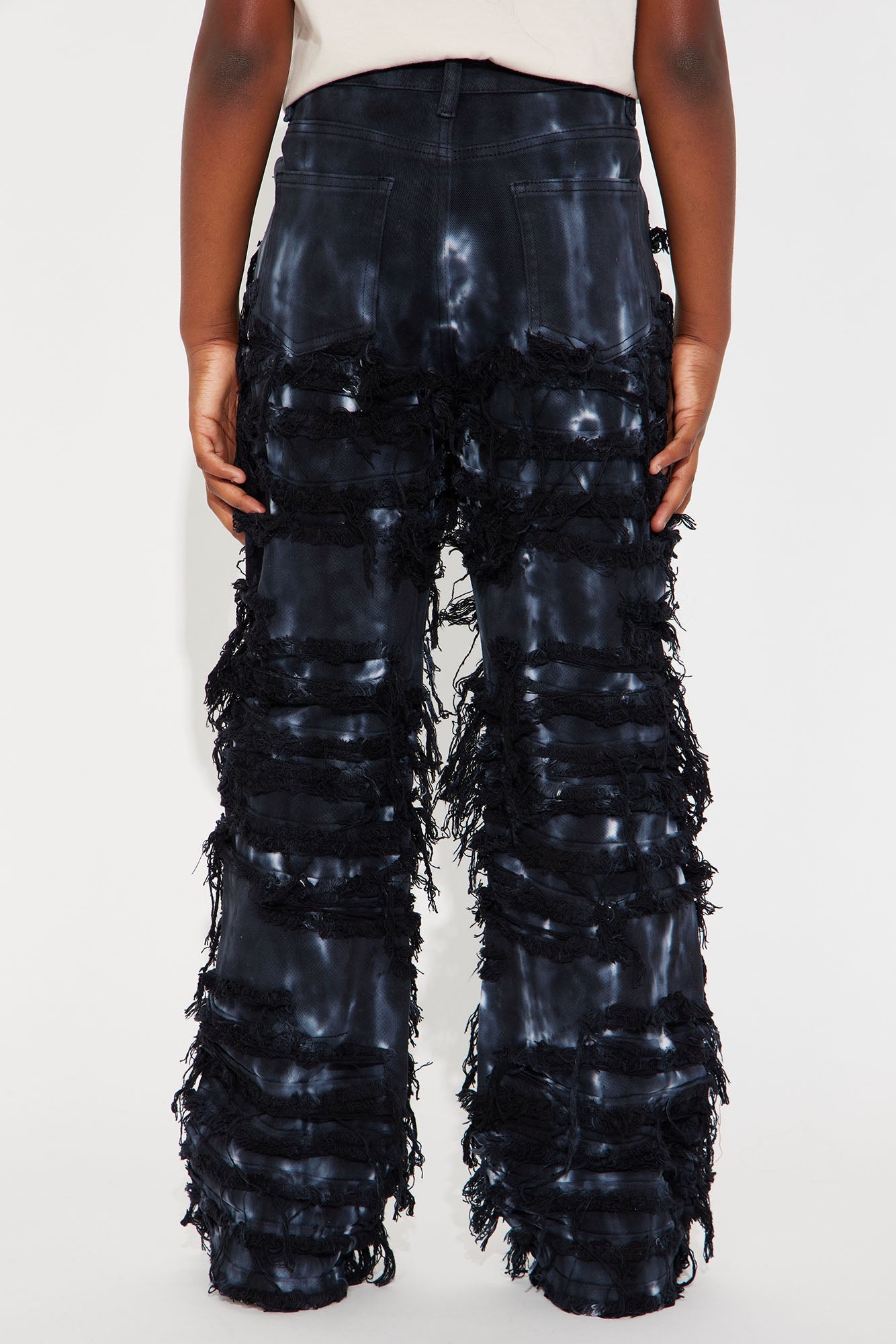 Mini Made It Out Of Something Fray Jean - Black/combo