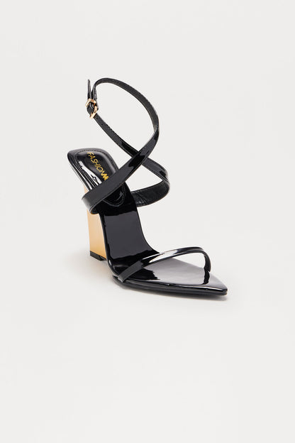 Kellan Ankle Strap Wedges - Black