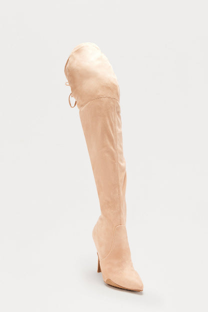 Cheyanne Over The Knee Boots - Taupe