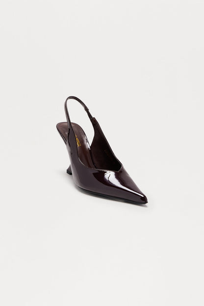 Briggs Slingback Wedges - Chocolate