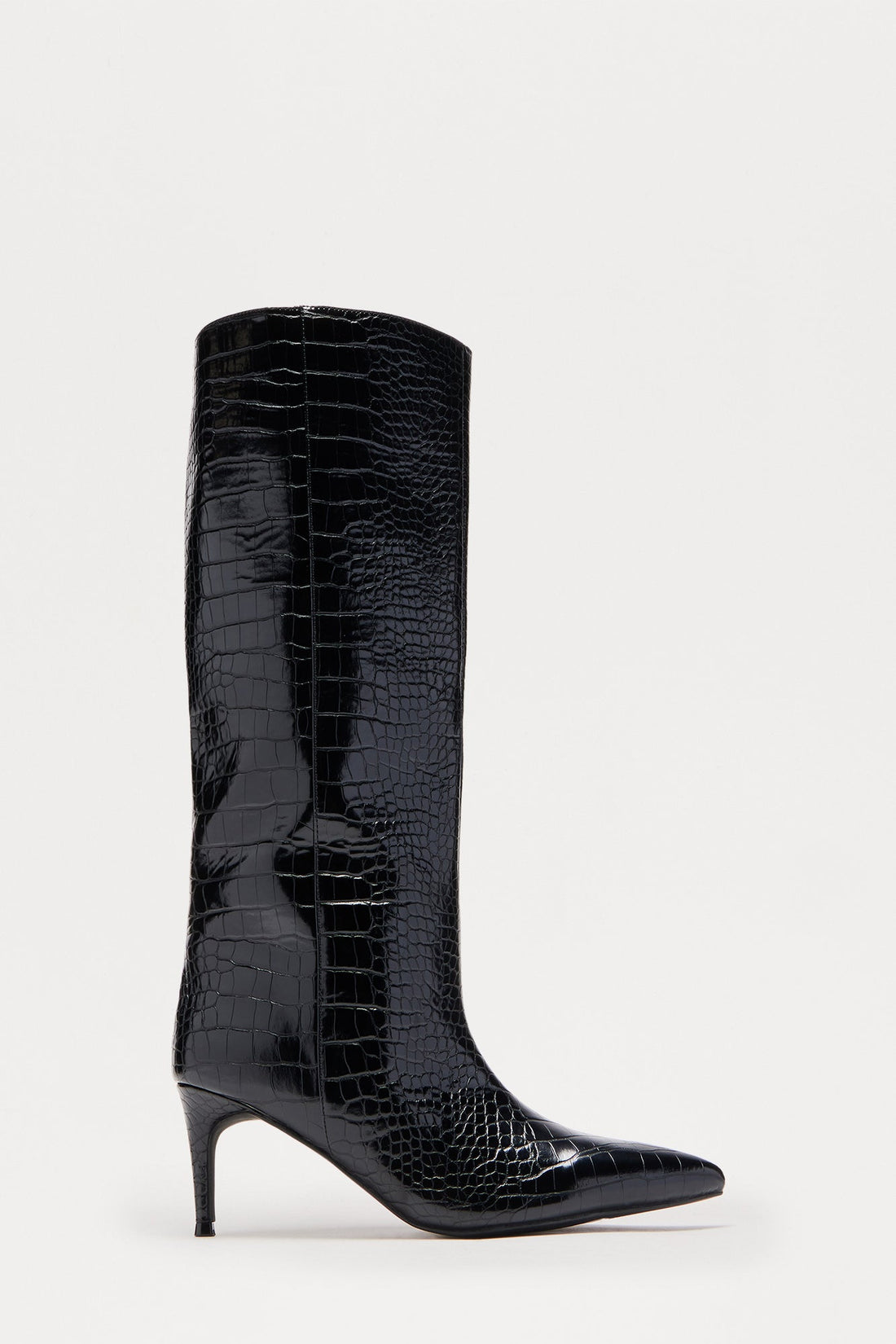 Nomade Stiletto Knee High Boots - Black/combo