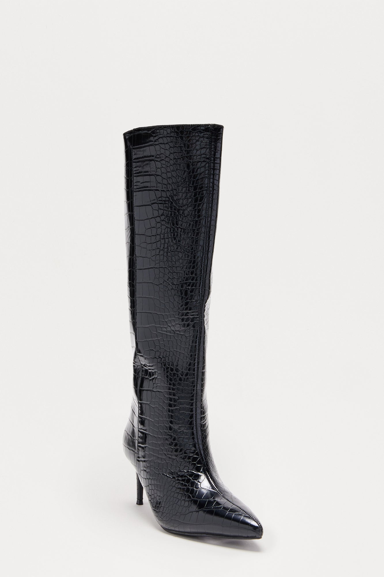 Nomade Stiletto Knee High Boots - Black/combo