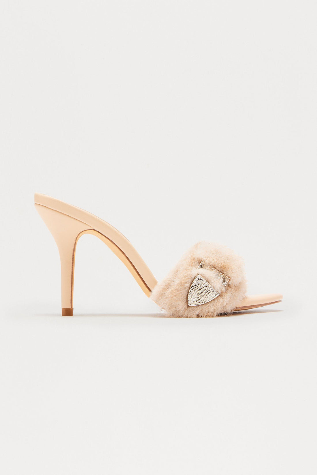 Sutton Buckle Mules - Nude