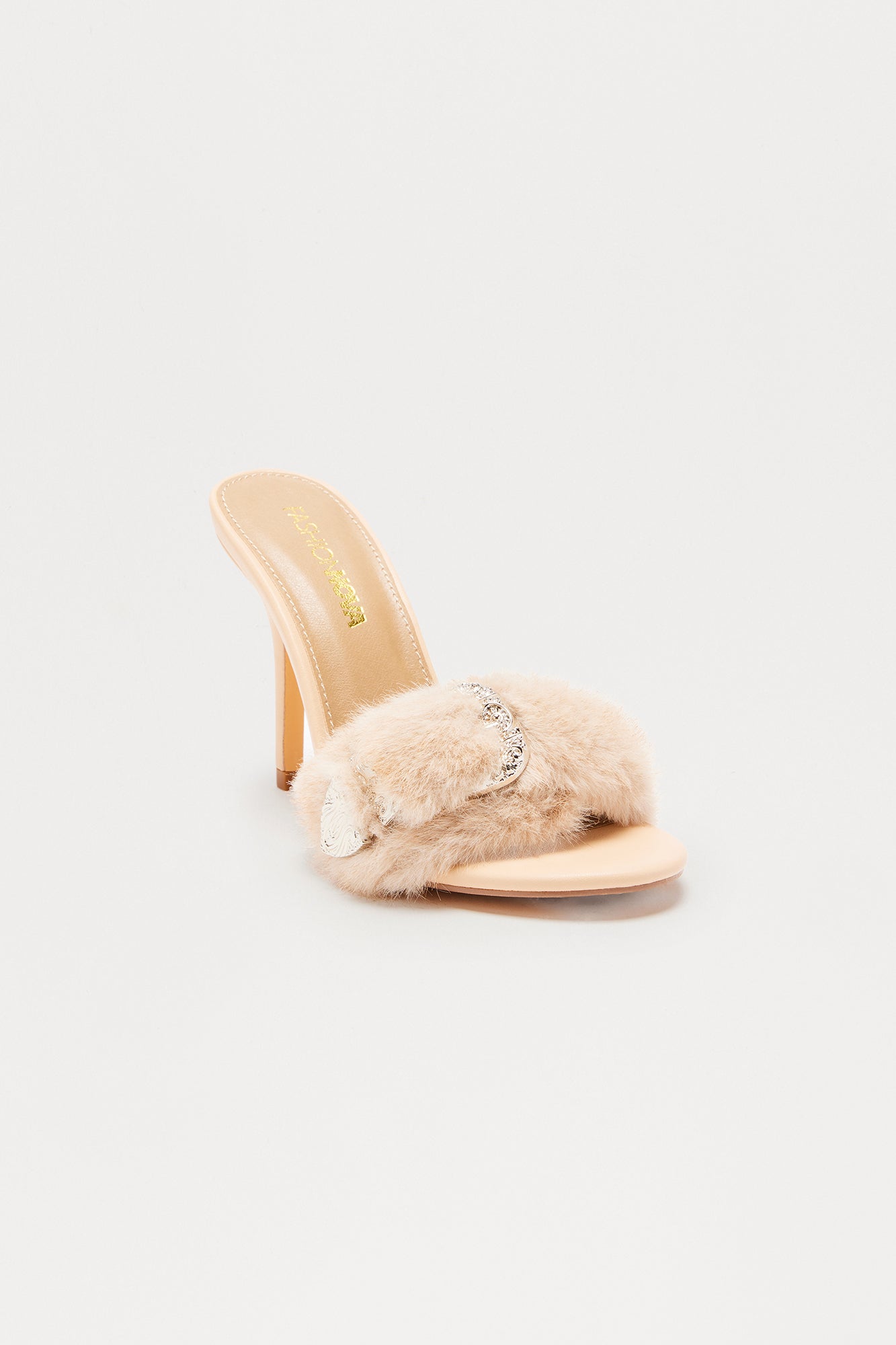 Sutton Buckle Mules - Nude