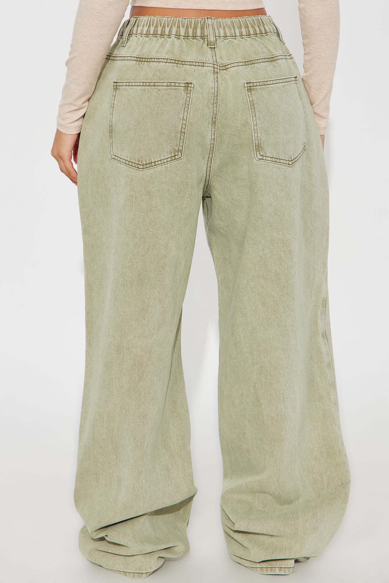 Remi Wide Leg Jogger - Olive