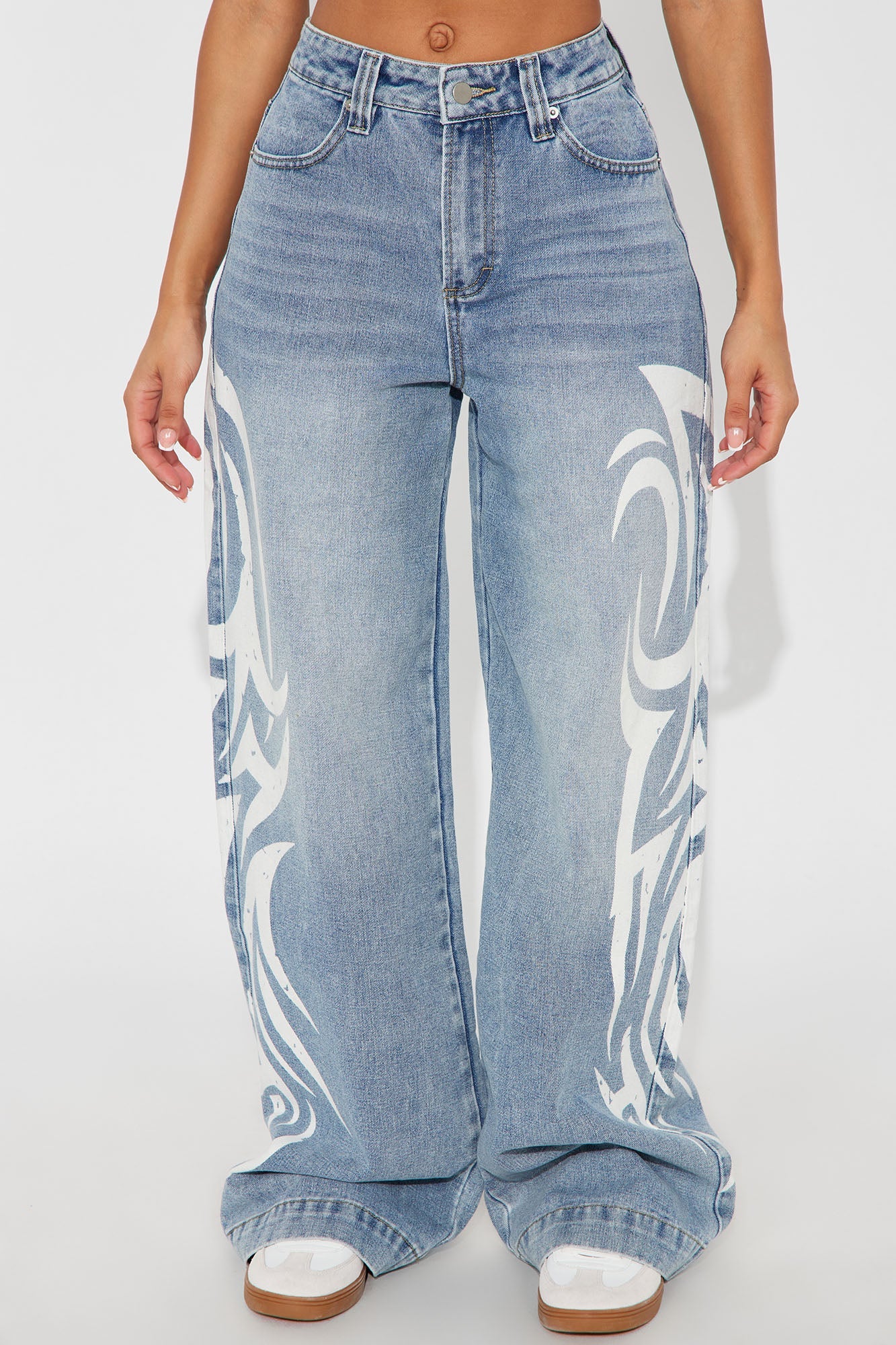 Furiosa Baggy Wide Leg Jeans - Light Wash