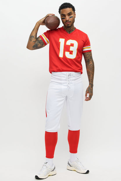 Tight End 3 Piece Costume Set - Red/combo