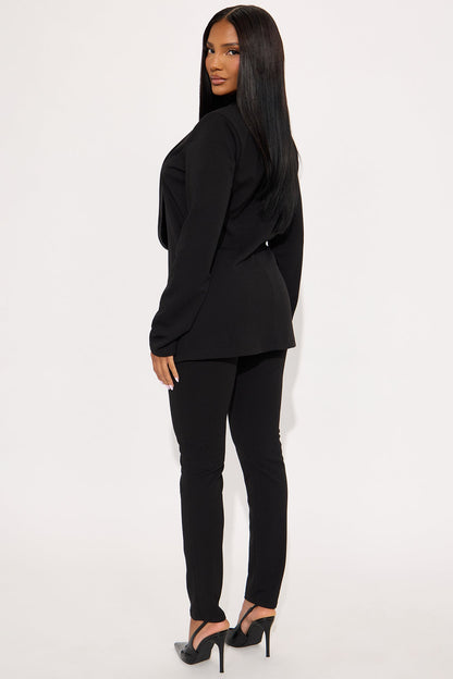Ella Blazer Pant Set - Black