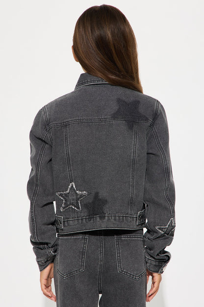 Mini Truly A Star Denim Jacket - Black Wash