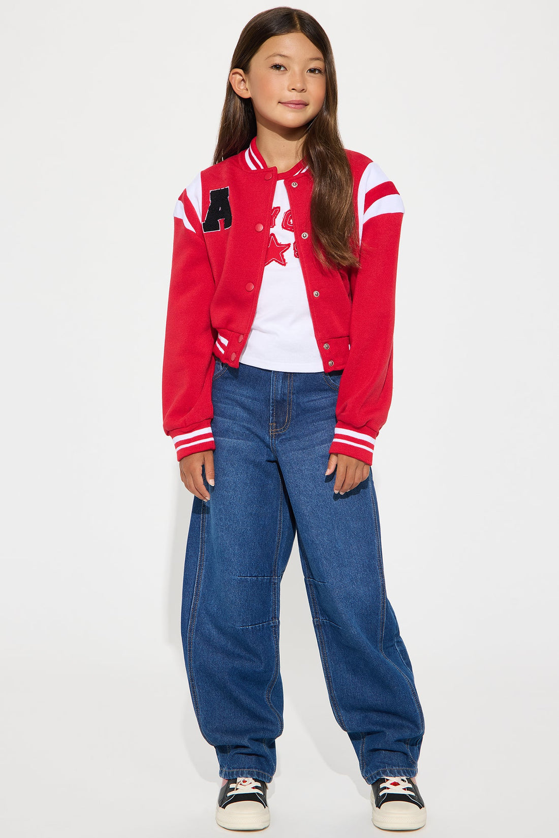 Mini Games To Play Varsity Jacket - Red/combo