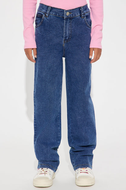 Mini Staying Rich Mineral Wash Jeans - Medium Wash