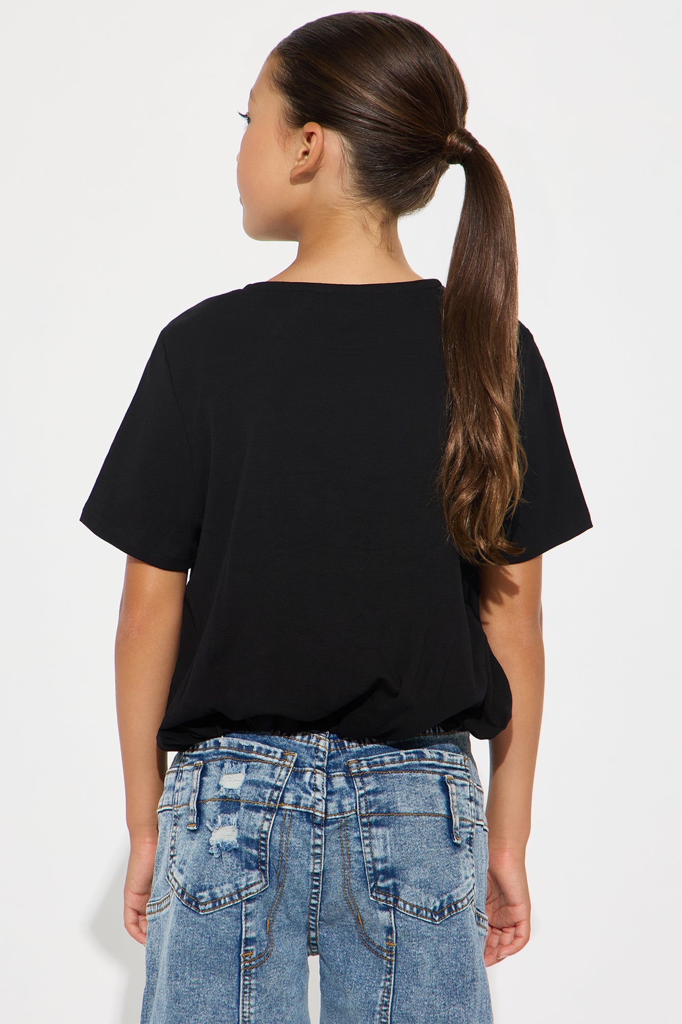 Mini Feeling Inspired Short Sleeve Tee - Black