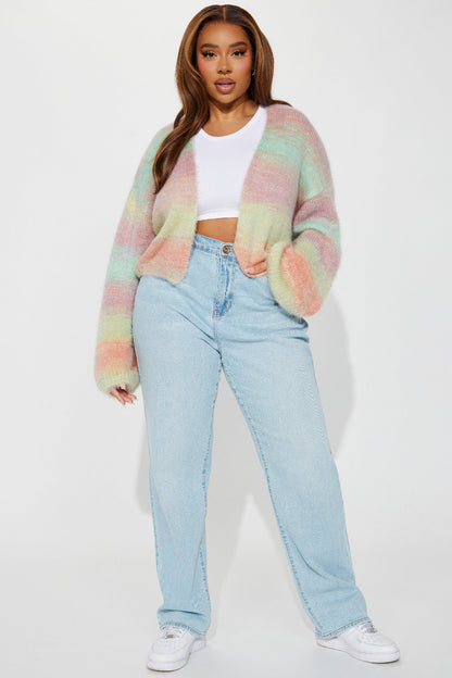 Sabriya Spacedye Cropped Cardigan - Multi Color