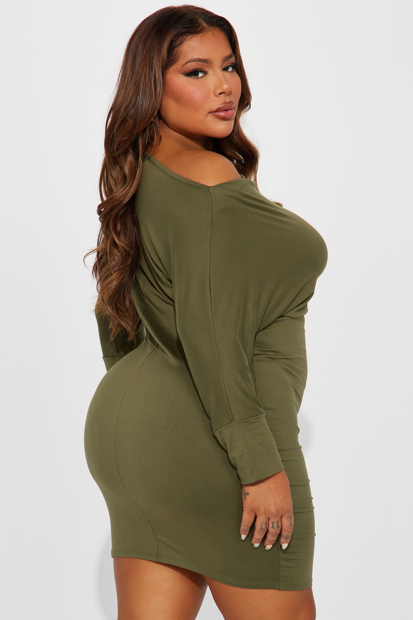 Trina Mini Dress - Olive