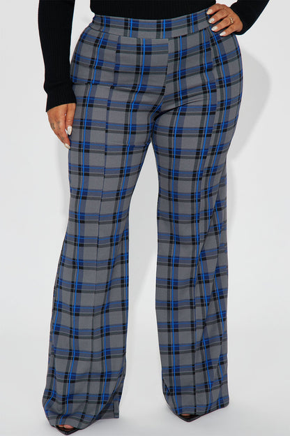 Victoria High Waisted Dress Pant - Grey/combo