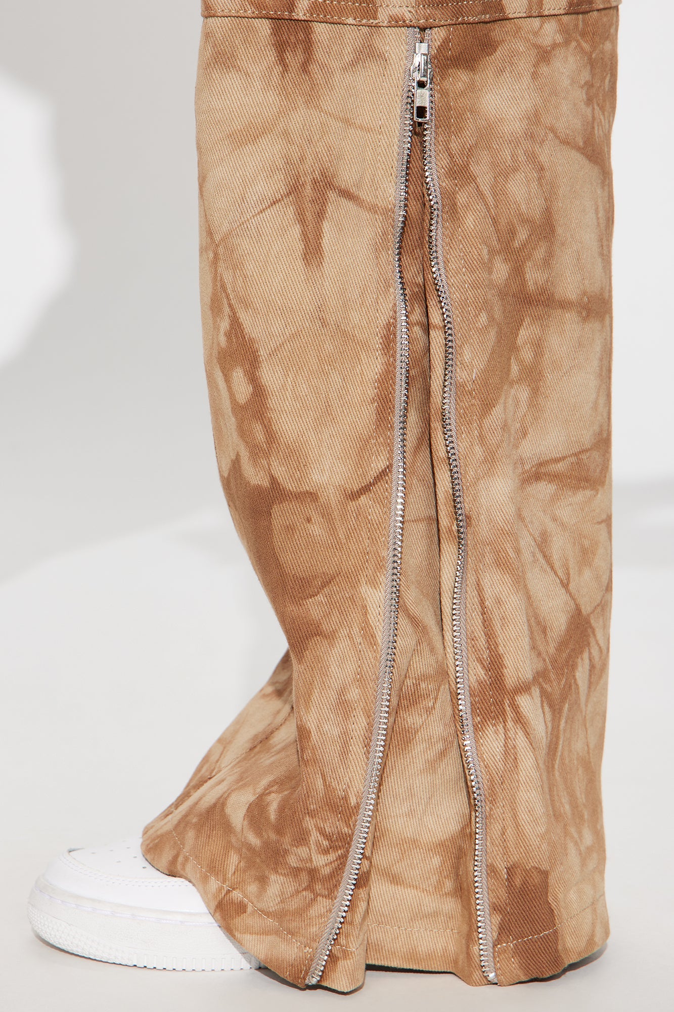 Destruction Mode Cargo Wide Leg Pant - Brown/combo