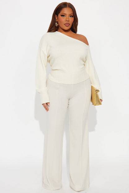 Tall Victoria High Waisted Dress Pants - Oatmeal