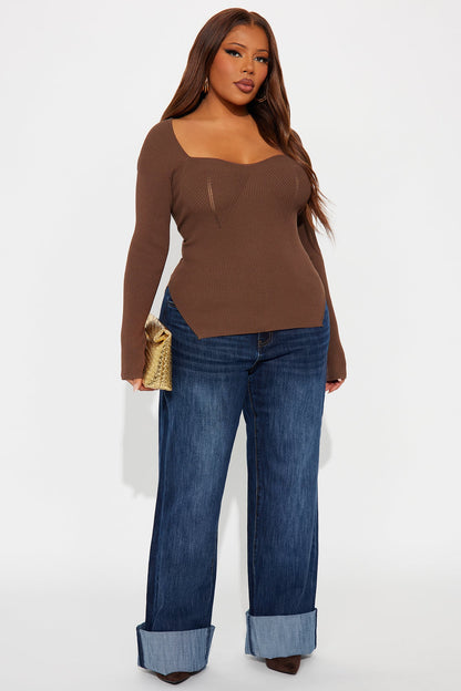 Tall On My Radar Cuffed Straight Leg Jeans - Dark Wash