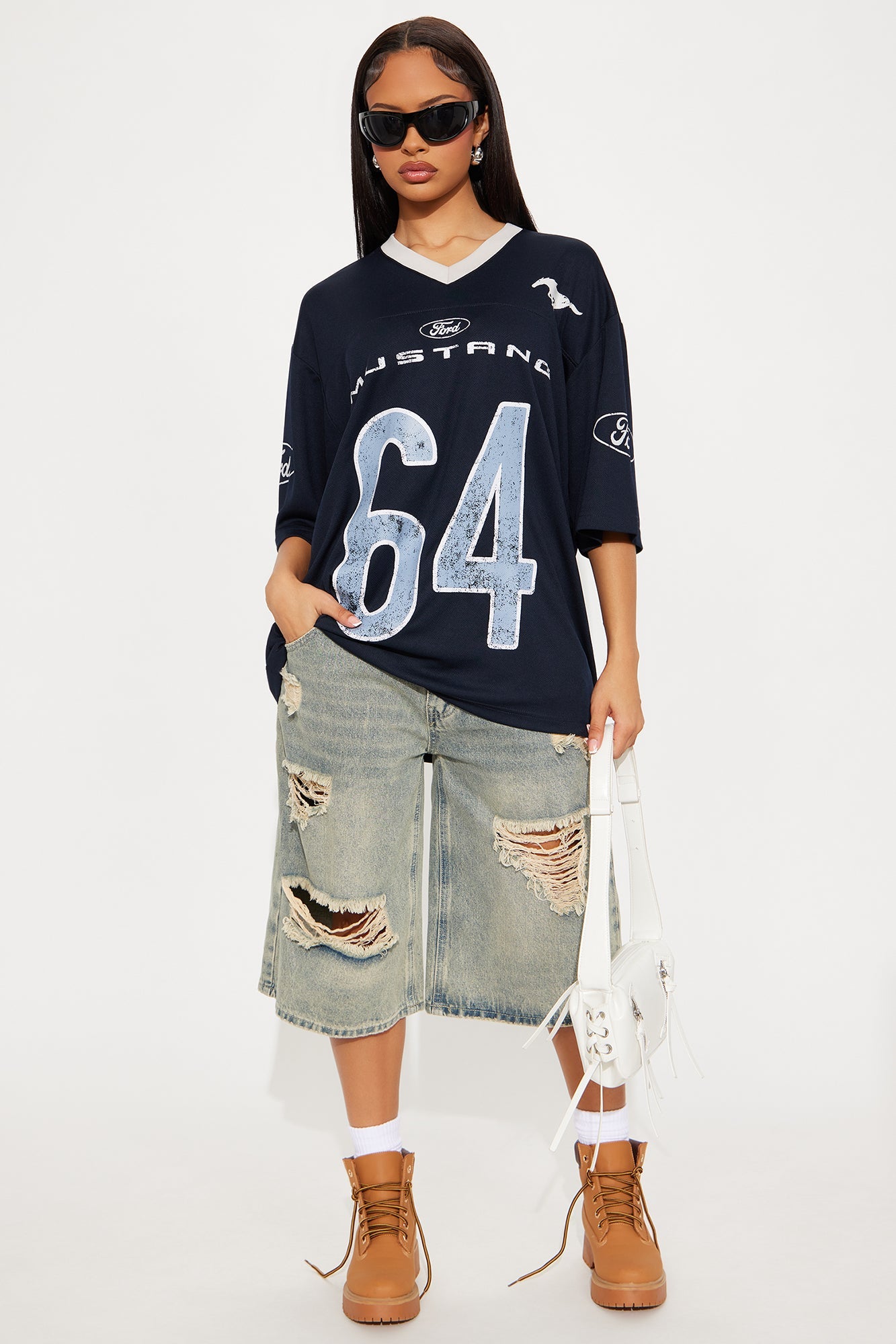 Ford Mustang Jersey Tee - Navy
